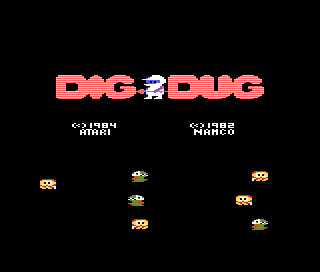 Dig Dug title screen for Atari 7800